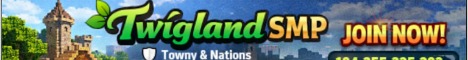Twigland SMP Minecraft server banner