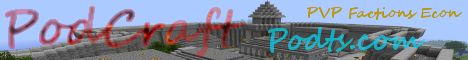 PodCraft Minecraft server banner