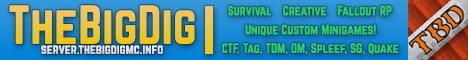 The Big Dig Minecraft server banner