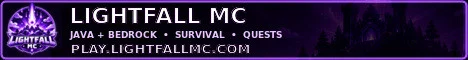 Lightfall MC Minecraft server banner