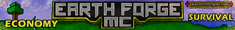EarthForgeMC Minecraft server banner