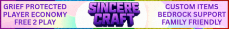 SincereCraft Minecraft server banner