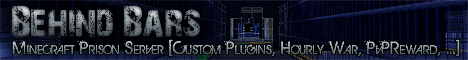 Behind Bars Prison Minecraft server banner