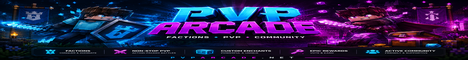 PvPArcade Minecraft server banner
