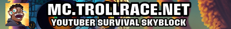 Trollrace Network Minecraft server banner