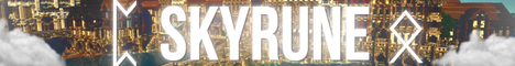 SkyRune Minecraft server banner