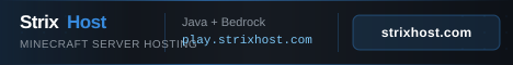 StrixHost Minecraft server banner