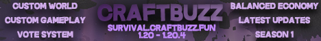 CraftBuzz Minecraft server banner