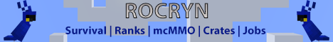 Rocryn Minecraft server banner
