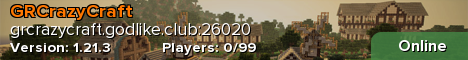 GRCrazyCraft Minecraft server banner