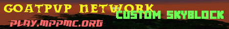 GoatPvP Network Minecraft server banner