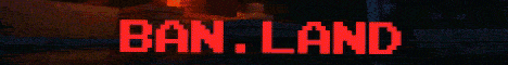 ban land Minecraft server banner