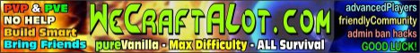 wecraftalot.com Minecraft server banner