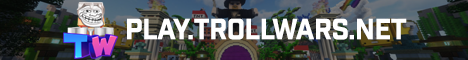 TrollWars Minecraft server banner