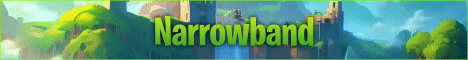 Narrowband Minecraft server banner