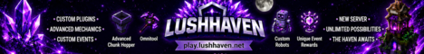 LushHaven Minecraft server banner