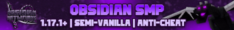 ObsidanSMP Minecraft server banner