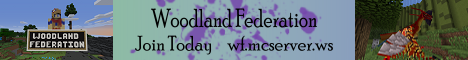 Woodland Federation Minecraft server banner
