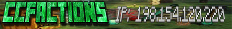CCFactions and Minigames Minecraft server banner