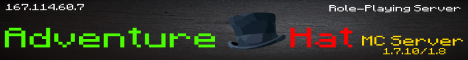 Adventure Hat Minecraft server banner