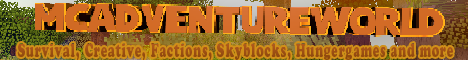 McAdventureWorld Minecraft server banner