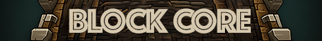 The Block Core Minecraft server banner