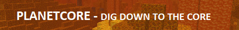 PlanetCore Minecraft server banner