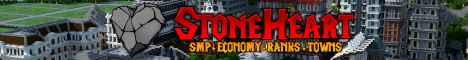 StoneHeart Minecraft server banner