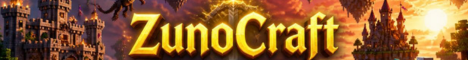 Banner ZunoCraft — Custom Java survival with ranks, crate