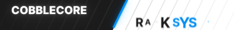 CobbleCore Minecraft server banner