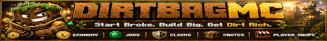 Dirtbag SMP Minecraft server banner