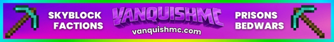 VanquishMC Minecraft server banner