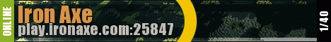 Iron Axe Minecraft server banner