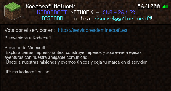 Banner Kodacraft Network Servidor de Minecraft