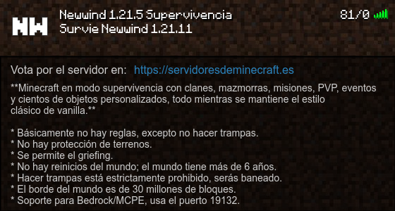 Banner newwind supervivencia