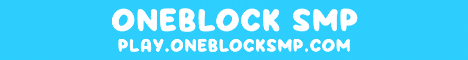 OneblockSMP Minecraft server banner