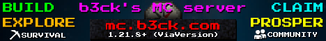 Banner b3cks MC Server Vanilla Plus