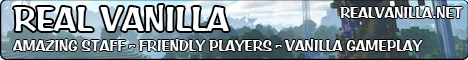 Real Vanilla Minecraft server banner