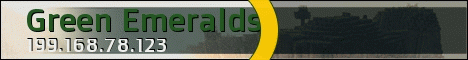 Green Emeralds Minecraft server banner