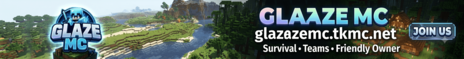 GLAZE MC Minecraft server banner