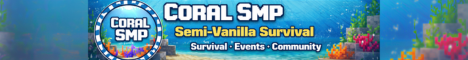 CoralSMP Minecraft server banner