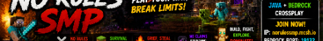 No Rules Smp Minecraft server banner