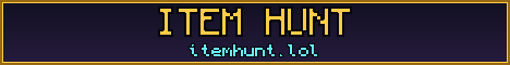 Item Hunt Minecraft server banner