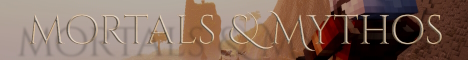 Mortals & Mythos Minecraft server banner