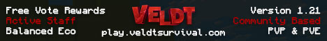 Veldt Survival Minecraft server banner