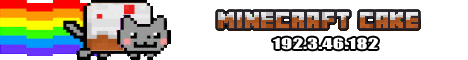 The Cake Minecraft server banner