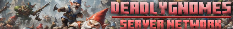 DeadlyGnomes Server Network Minecraft server banner