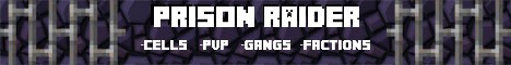 PrisonRaider Minecraft server banner