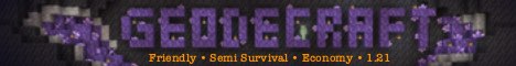 GeodeCraft Minecraft server banner