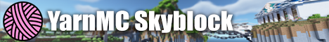 YarnMC Skyblock Minecraft server banner